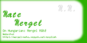mate mergel business card